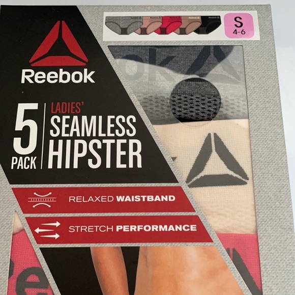 BNWT Reebok 5 pcs ladies Seamless Hipster, Size S - Picture 3 of 4